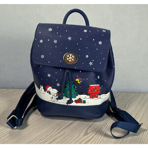 Peanuts Snoopy & Woodstock Holiday Scene LIGHT-UP Flap Mini Backpack Boxlunch